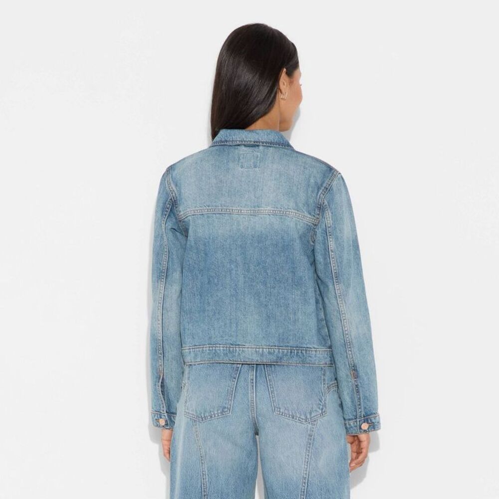 Open Box - Wild Fable - Women's Denim Utility Jacket - Wild Fab Light Blue - Picture 3 of 3